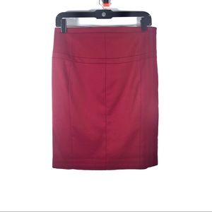 Express Design Studio Red Straight Skirt Sz 6